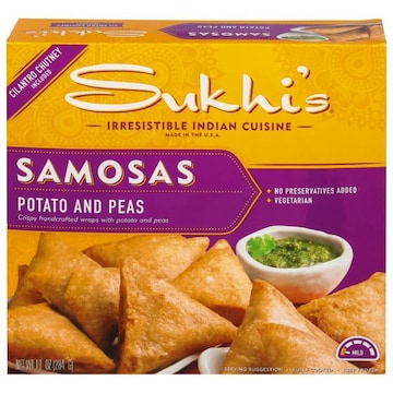 Sukhi's Indian Potato & Pea Samosa Frozen Appetizer Snack