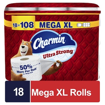 Charmin Ultra Strong Toilet Paper, 18 Mega XL Rolls