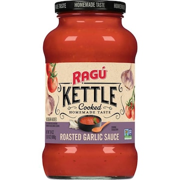 Ragu Kettle Sauce, Kettle Cooked, Roasted Garlic