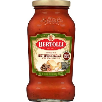 Bertolli Spicy Italian Sausage Sauce with Romano Cheese