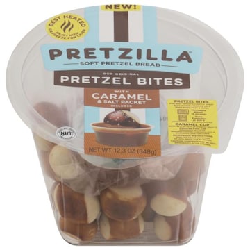 Pretzilla Pretzel Bites, with Caramel & Salt Packet