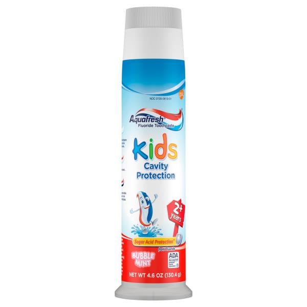 Aquafresh Kids Pump Cavity Protection Bubble Mint Fluoride Toothpaste