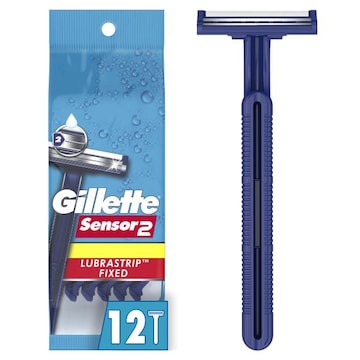 Gillette Sensor2 Men's Disposable Razors, 12 Ct