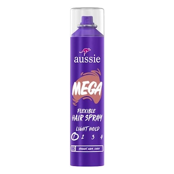 Aussie Mega Hairspray, Flexible Hold 1