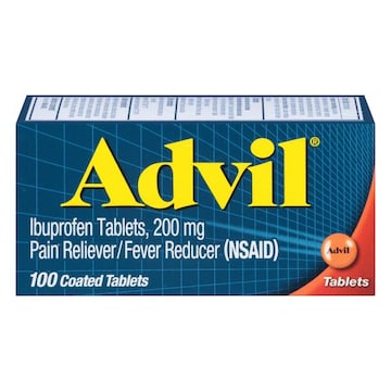 Advil Pain Reliever and Fever Reducer, Ibuprofen 200mg for Pain Relief - 100 Coated Tablets