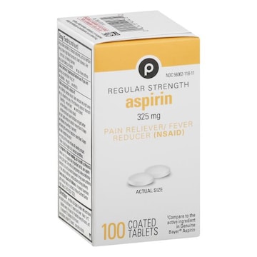 Publix Aspirin, Regular Strength, 325 mg, Coated Tablets
