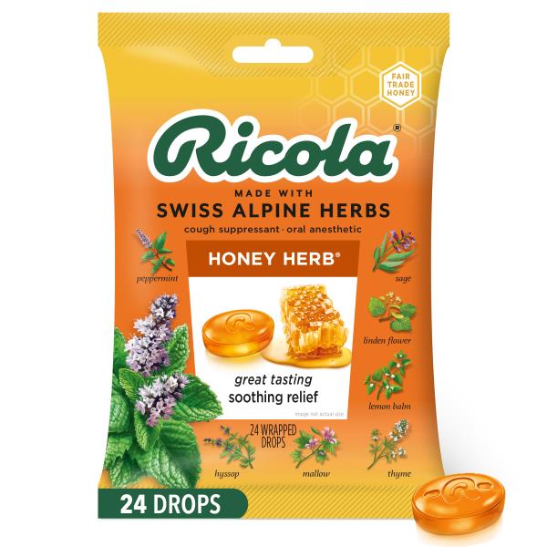 レアREICHENBACHgoldendropライヘンバッハ ゴールデンドロップ Ricola Honey Herb Soothing Cough Drops | Publix Super Markets