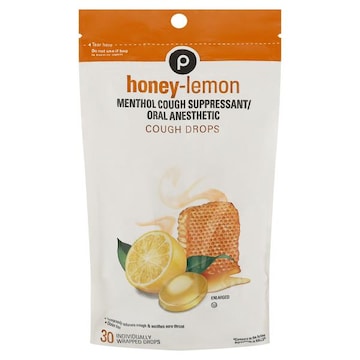Publix Cough Drops, Honey-Lemon
