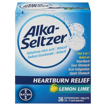 Alka-Seltzer Heartburn Relief, Lemon Lime, Effervescent Tablets