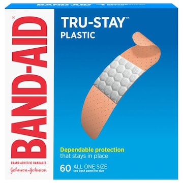 Band-Aid Tru-Stay Plastic All One Size Adhesive Bandages
