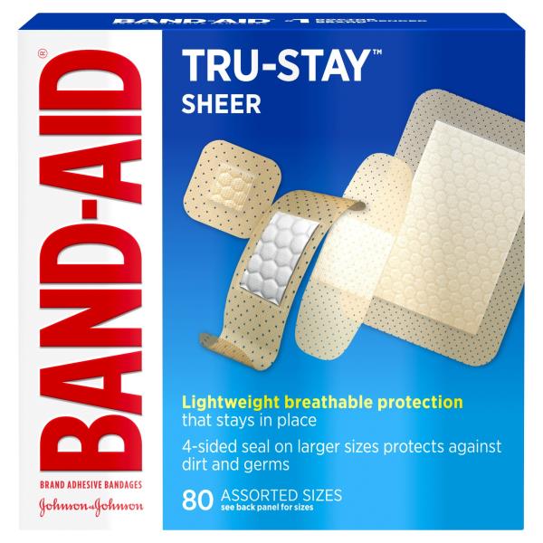 Band-Aid Sheer Assorted 80ct product package