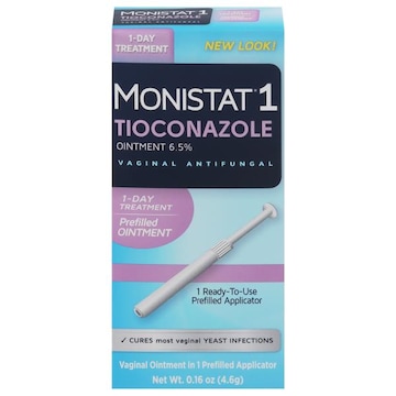 Monistat 1 Vaginal Antifungal, Prefilled Ointment, 1-Day Treatment
