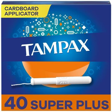 Tampax Tampons, Cardboard Applicator, Super Plus, Unscented