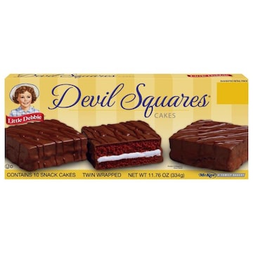 Little Debbie Twin Wrapped Devil Squares Cakes