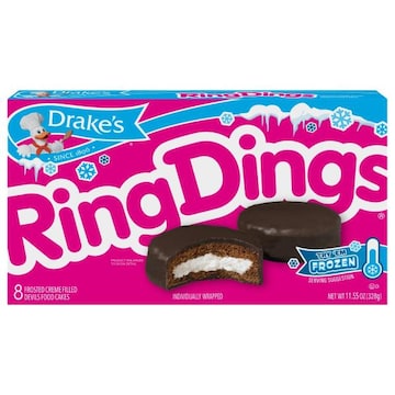 Drake's Ring Dings Creme Filled Frosted Devils Food Cakes
