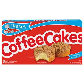 Drake's Coffee Cakes, with Cinnamon Streusel Topping