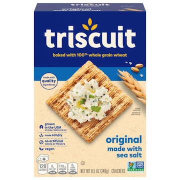 Triscuit Triscuit Original Whole Grain Wheat Crackers, Vegan Crackers, Healthy Snacks, Lunch Snacks, 8.5 oz