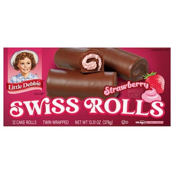 Little Debbie Twin Wrapped Strawberry Swiss Rolls