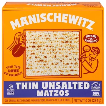 Manischewitz Matzos, Thin, Unsalted