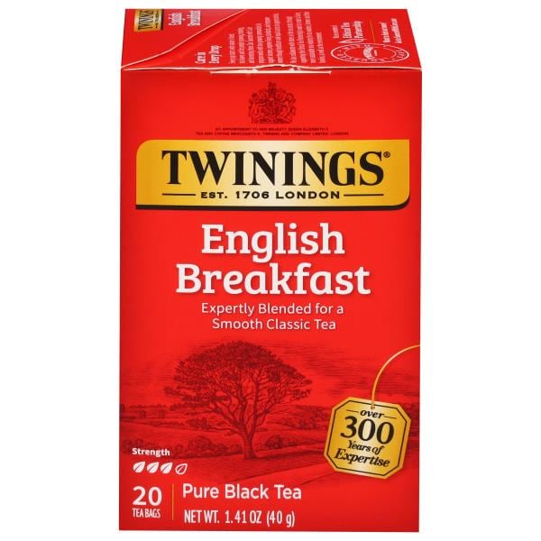 Twinings Black Tea, Pure, English Breakfast, Tea Bags | Publix