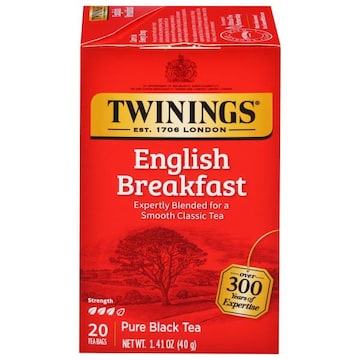 Twinings Black Tea, Pure, English Breakfast, Tea Bags