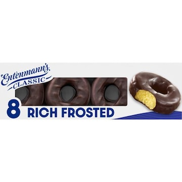 Entenmann's Rich Frosted Chocolate Donuts, 8 count, 16.5 oz