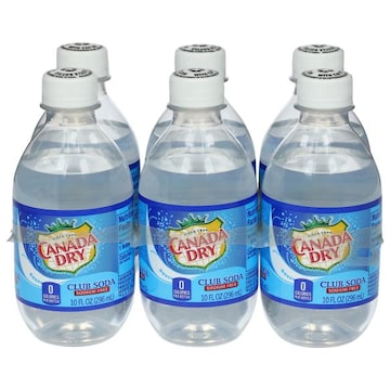 Canada Dry Club Soda, Sodium Free, 6-Pack