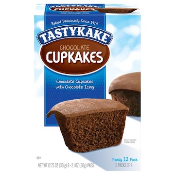 Tastykake Cupkakes, Chocolate, Family 12 Pack
