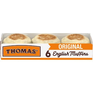 Thomas' Original Plain English Muffins, 6 count, 13 oz
