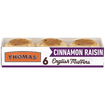 Thomas' Cinnamon Raisin English Muffin, 6 count, 13 oz