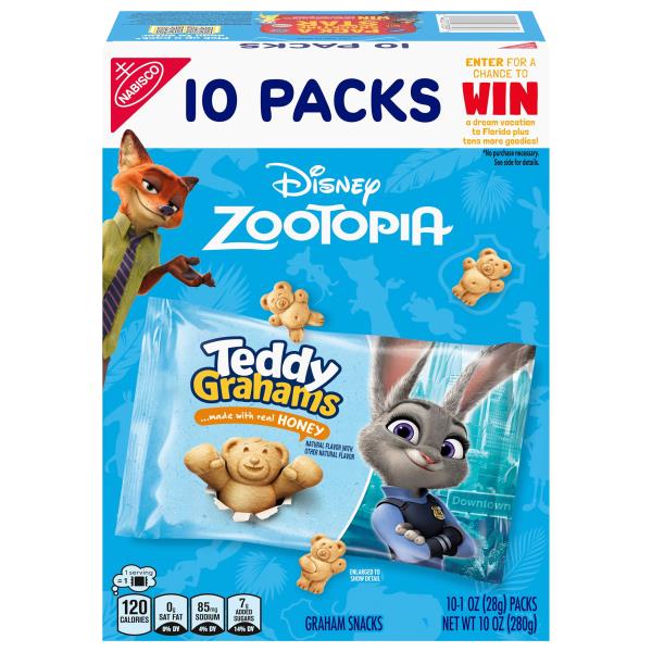 Teddy Grahams Teddy Grahams Honey Graham Snacks, 12 Snack Packs