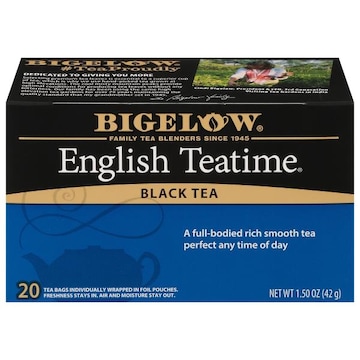 Bigelow Bigelow English Teatime, Black Tea, Tea bags, 20 TB, 20 individually wrapped tea bags