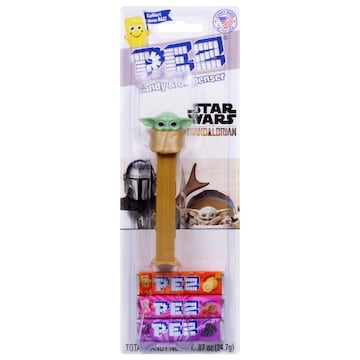Pez Star Wars The Mandalorian Orange/Raspberry/Grape Candy & Dispenser