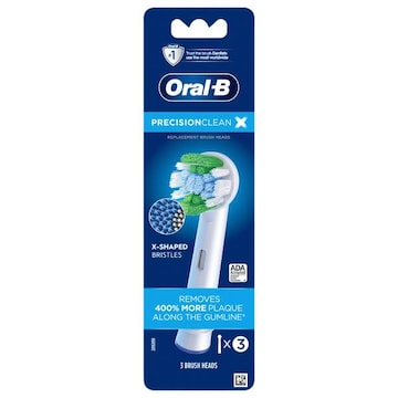Oral-B Precision Clean X-Filament Brush Heads, 3 Ct