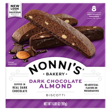 Nonni's Biscotti, Dark Chocolate Almond