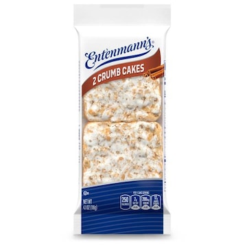 Entenmann's Crumb Cinnamon Cakes, Twin Pack, 2 count, 4.1 oz
