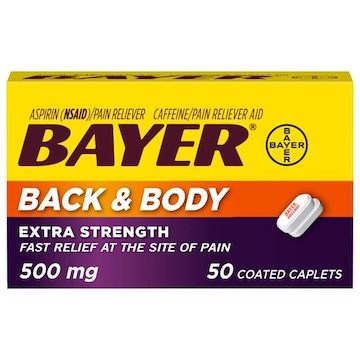 Bayer Coated Caplets 500 mg Extra Strength Back & Body