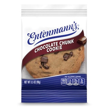 Entenmann's Chocolate Chunk Chocolate Cookie, Individual, 3.5 oz