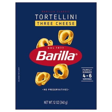 Barilla Three Cheese Tortellini Pasta - Pantry Friendly Dried Tortellini - Made with Non-GMO Ingredients