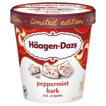 Haagen-Dazs Peppermint Bark Ice Cream Carton