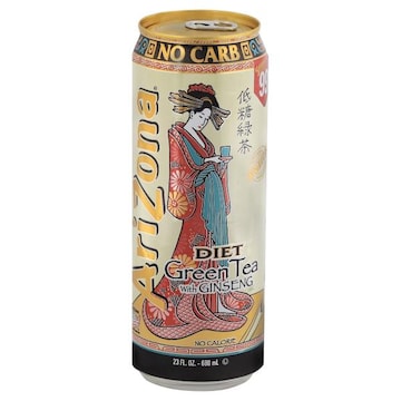 Arizona No Carb Green Tea, Diet, with Ginseng