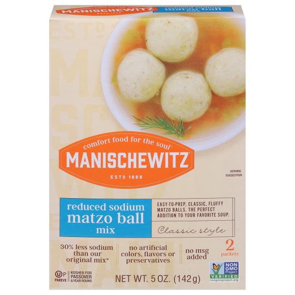 Manischewitz Matzo Ball Mix, Reduced Sodium, Classic Style Publix