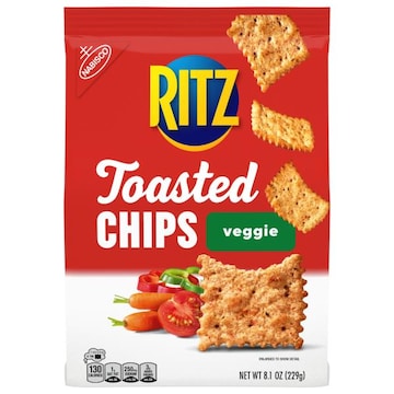 Ritz RITZ Toasted Chips Veggie Crackers, Party Snacks, 8.1 oz