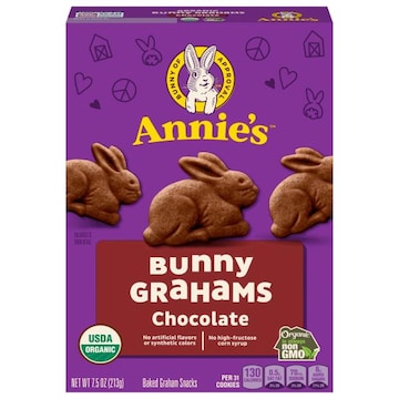 Annie's Bunny Grahams Chocolate Baked Graham Snacks