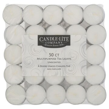 Candle-Lite Company Tea Lights, Unscented, Multipurpose