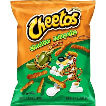 Cheetos Crunchy Cheetos Crunchy Cheese Flavored Snacks Cheddar Jalapeno Flavored 8.5 Oz