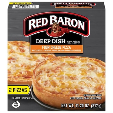 Red Baron Four Cheese Deep Dish Personal Frozen Pizza