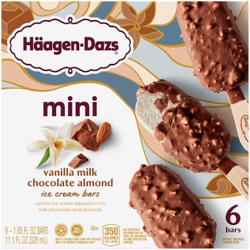 Haagen-Dazs Mini Vanilla Milk Chocolate Almond Ice Cream Bars