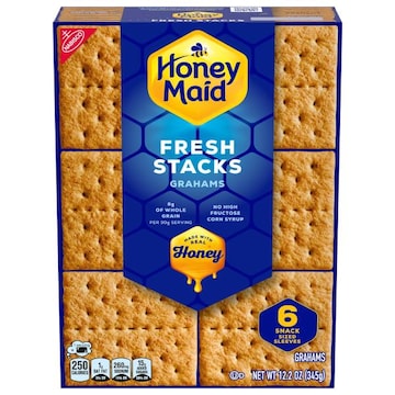 Honey Maid Honey Maid Fresh Stacks Graham Crackers, Travel Snacks, 12.2 oz (6 Multi Snack Packs)