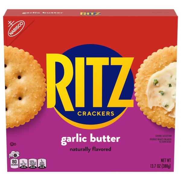 Ritz RITZ Garlic Butter Crackers, Snacks for Kids and Adults